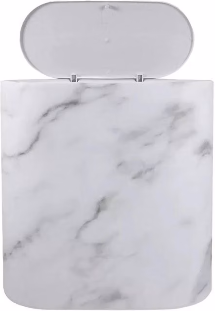 Kelvenix White Slim Narrow Plastic Touch Open Top Dustbin – 1