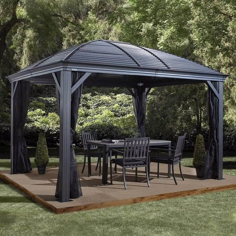 Sojag Moreno Gazebo in Grey, W: 298 cm, D: 362.99 cm, H: 283.01 cm – 2