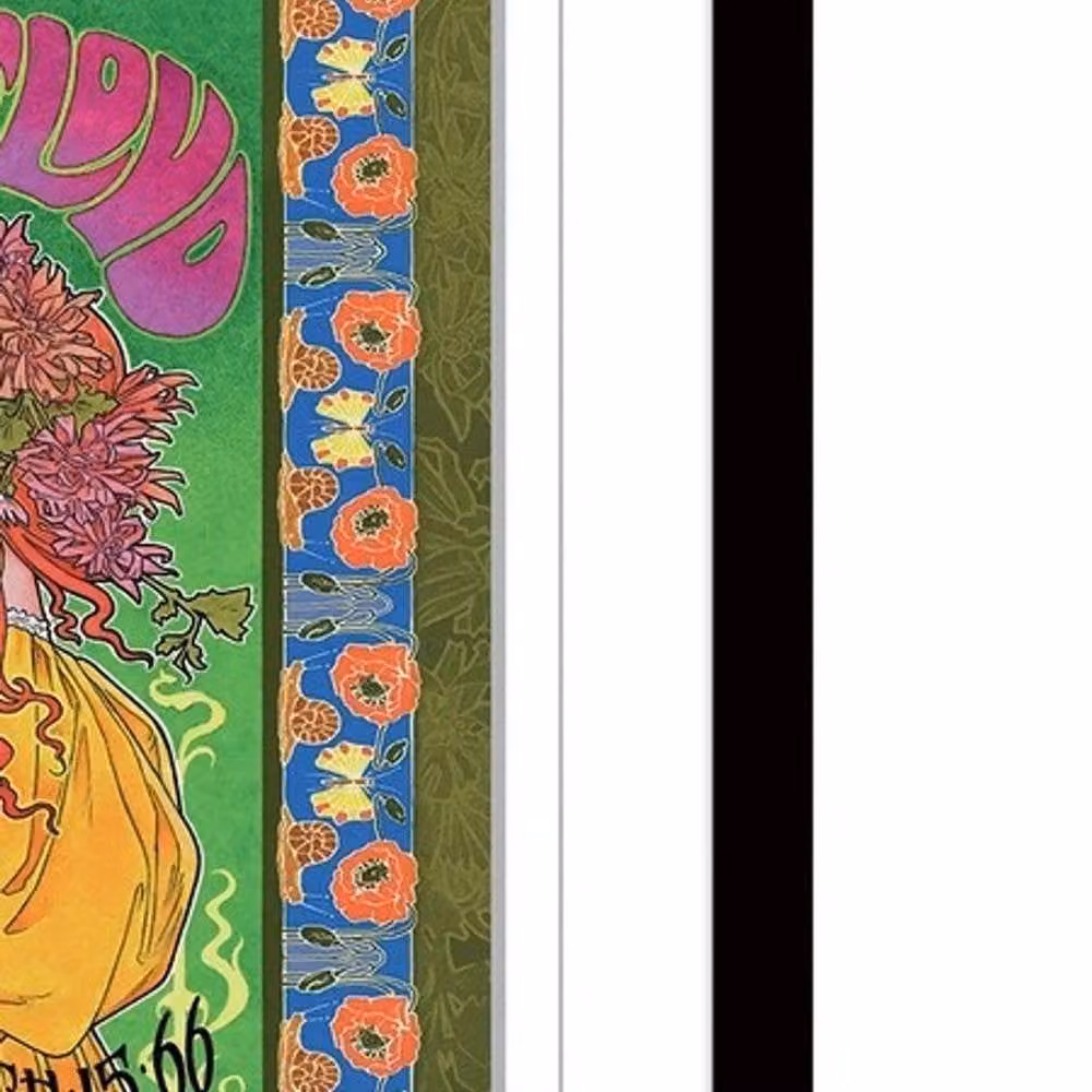Pink Floyd 1966 Framed Paper Poster in Jade Green and Multicolour – 2