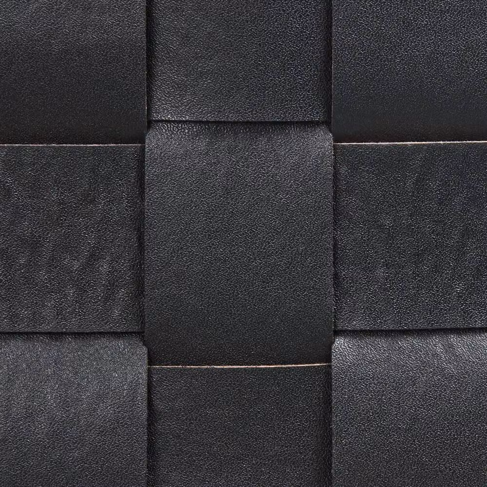 Wyld and Coco Set of 2 Black Faux Leather Storage Baskets with Handles – 5