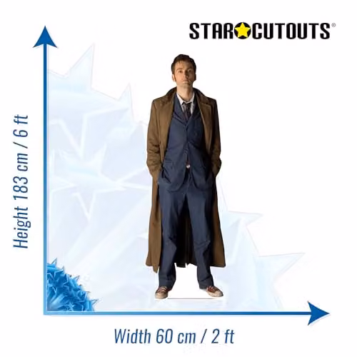 Star Cutouts SC8 Doctor Who Tenth Doctor David Tennant Lifesize Cardboard Cutout, Multicolour – 3