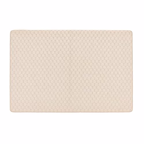 My Mat Sculptured Honeycomb Ivory Rug, W: 80 cm, L: 120 cm – 1