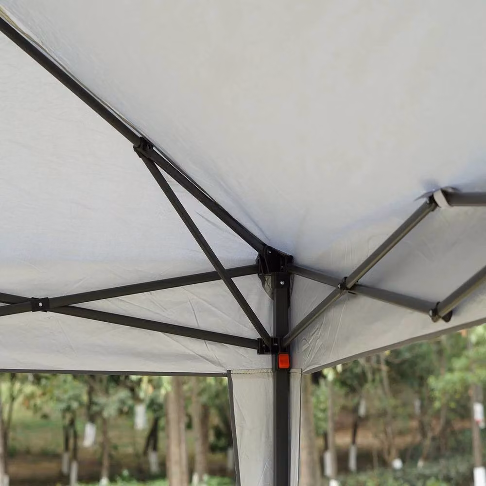 SPETLEK Grey Pop Up Gazebo with Sides Premium Garden Marquee for Camping, W: 100 cm, D: 15 cm – 3