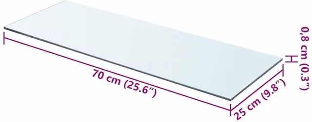 Berkfield Home Clear Glass Shelf Panel