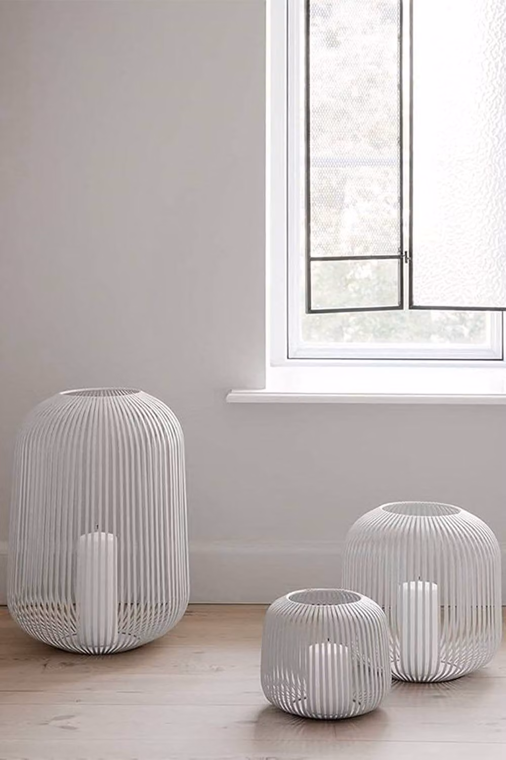 Blomus Lito Lantern Candle Holder Medium, White, W/D/H: 27.0 x 27.0 x 27.0 cm – 2