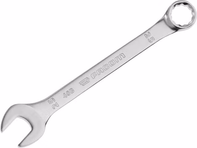 Facom 40B.25 Slim Metric Combination Spanner, 25mm, Steel, Silver