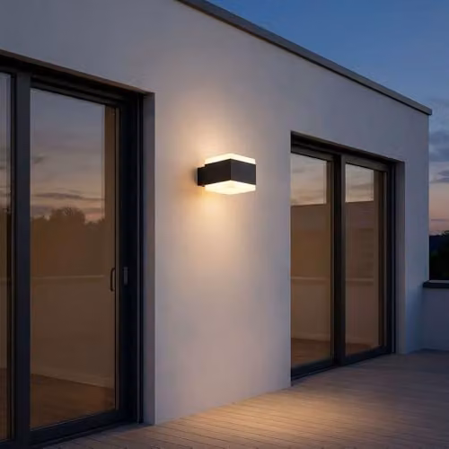 Netlighting Slice Up and Down Outdoor LED Wall Lamp, Anthracite, IP44, 3000K Warm White – 4