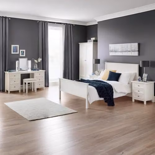 Julian Bowen Maine 3 Door Wardrobe with Drawers and Open Shelf in White – 2