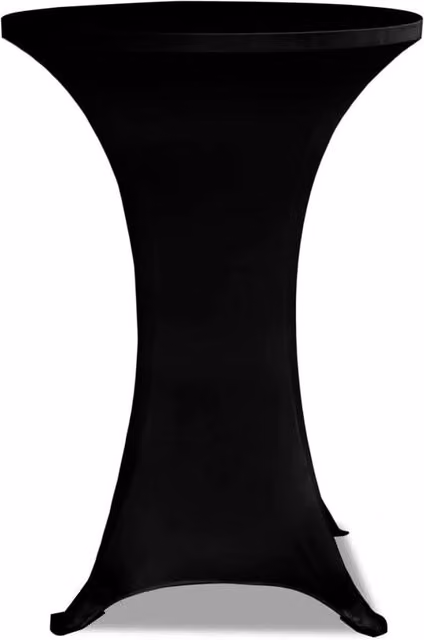 Berkfield Home Black Stretch Standing Table Covers, 2 Pack, Diameter: 60 cm