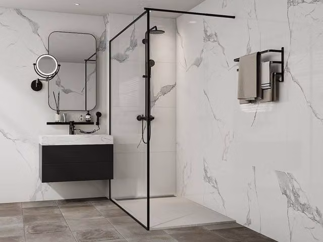 Vente-unique Resin Rectangular Shower Tray in White, W/D: 160 x 90 cm – 1