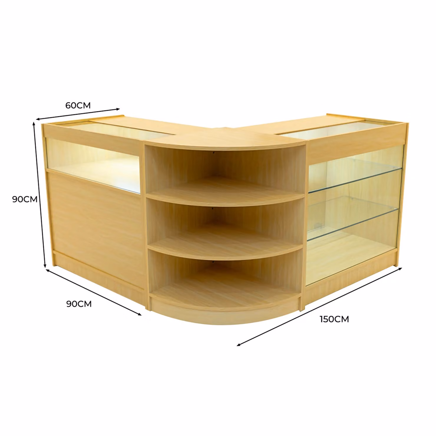 Monstershop Demeter LED Shop Counter Set K900, B900 & LM60 in Maple Beige – 2
