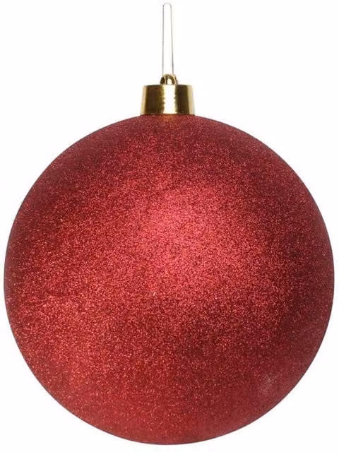 KDMD Burgundy Glitter Shatterproof Christmas Bauble, Diameter: 30 cm