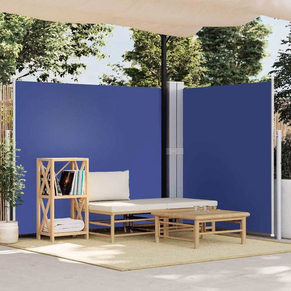 Berkfield Home Retractable Side Awning in Blue, W/H: 600 x 180 cm – 2