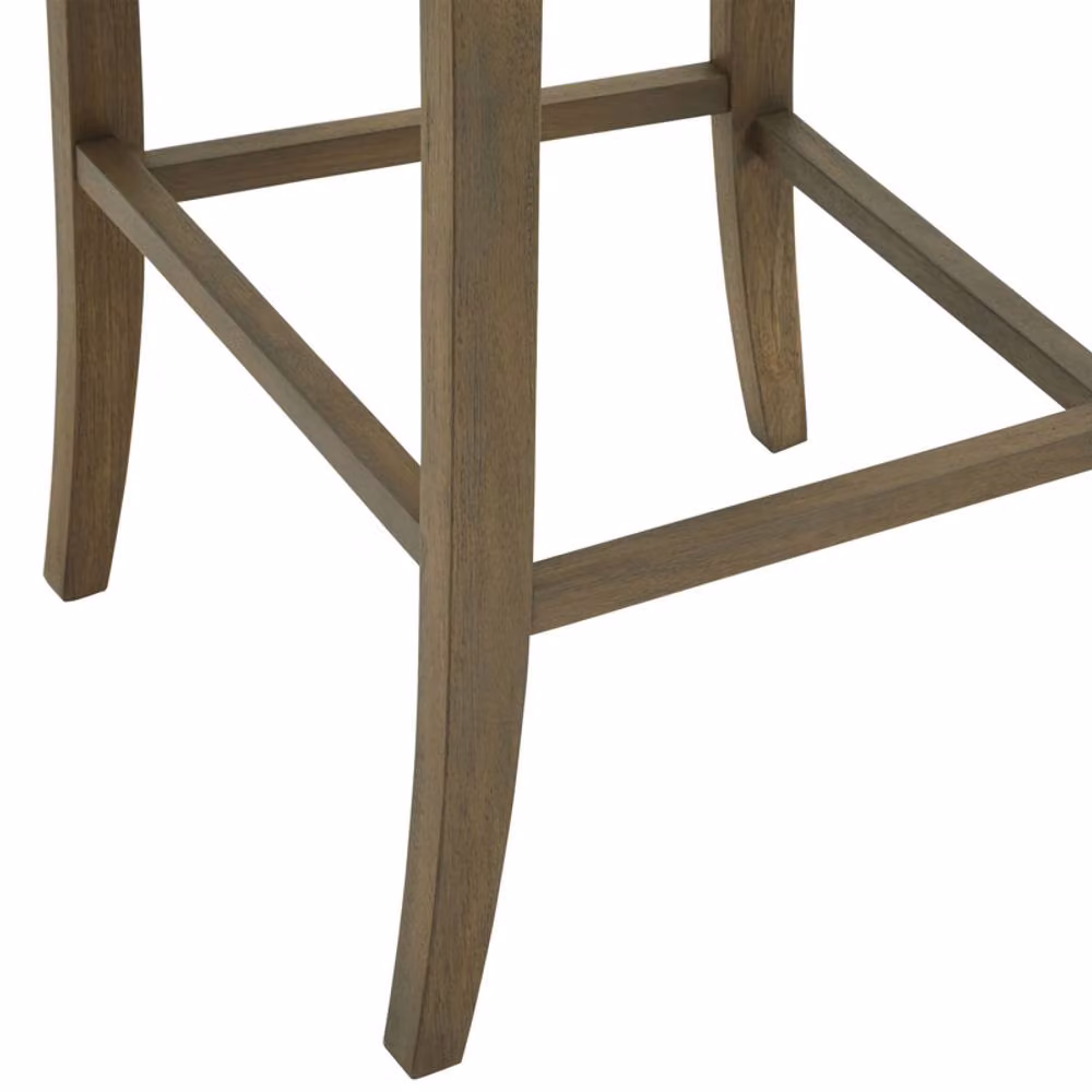 Lemon Pavilion Epsom Barstool in Grey Rubberwood, W: 57 cm, D: 58 cm, H: 104 cm – 4