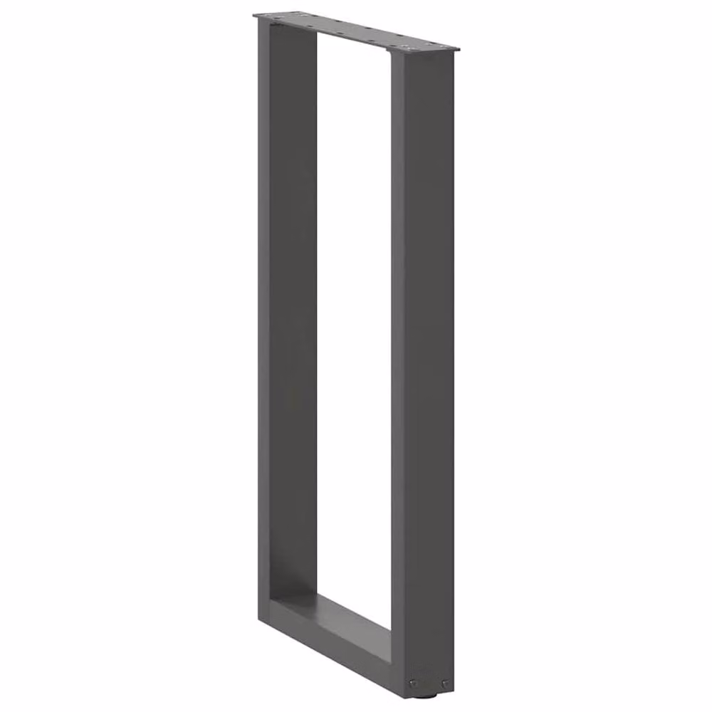 Berkfield Home U-Shaped Coffee Table Legs, 2 Pieces, Anthracite Black Steel, W/H: 50 x 90-91 cm – 2