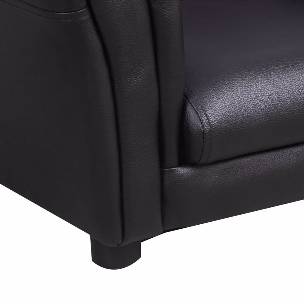 STILVORA Children's Armchair with Footstool in Black – 8