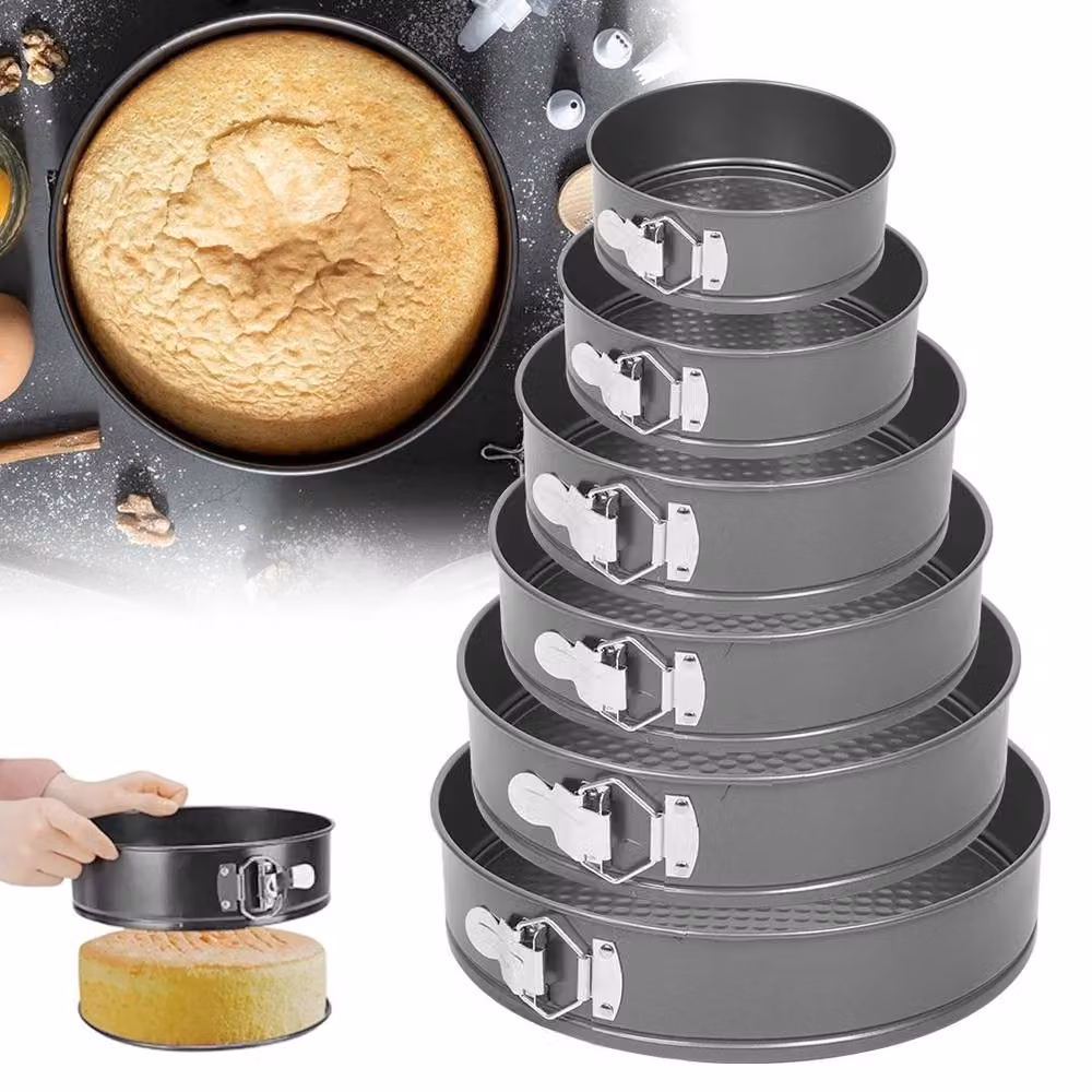 SPETLEK 6-Piece Round Non-Stick Springform Cake Tins in Grey – 4