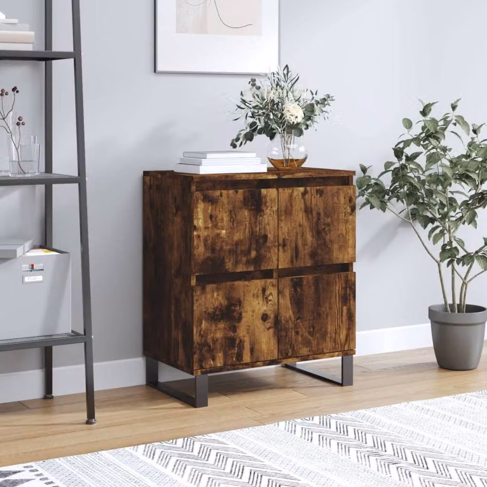 Berkfield Home Smoked Oak Sideboard in Brown, W/D/H: 60 x 35 x 70 cm – 2