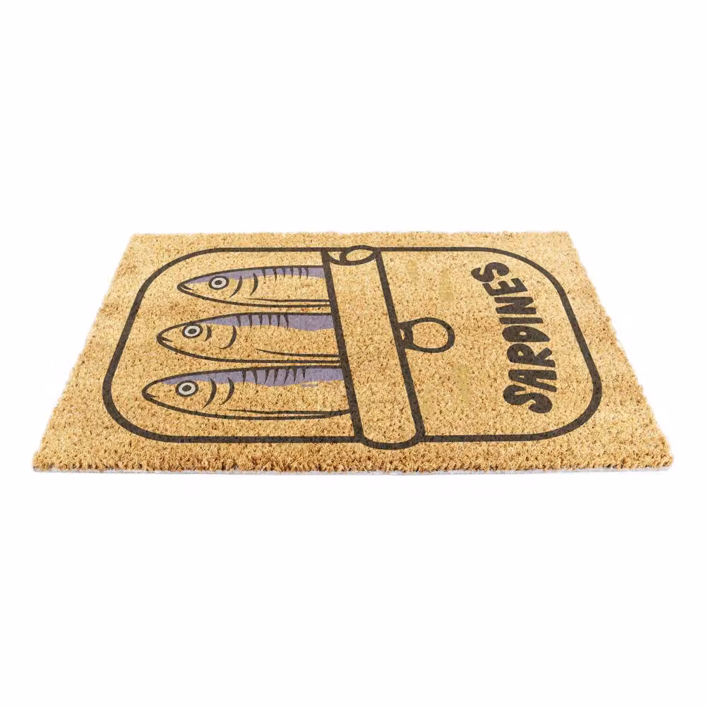 Artsy Mats Sardine Tin Coir Doormat in Brown, W/D/H: 90 x 60 x 1 cm – 5