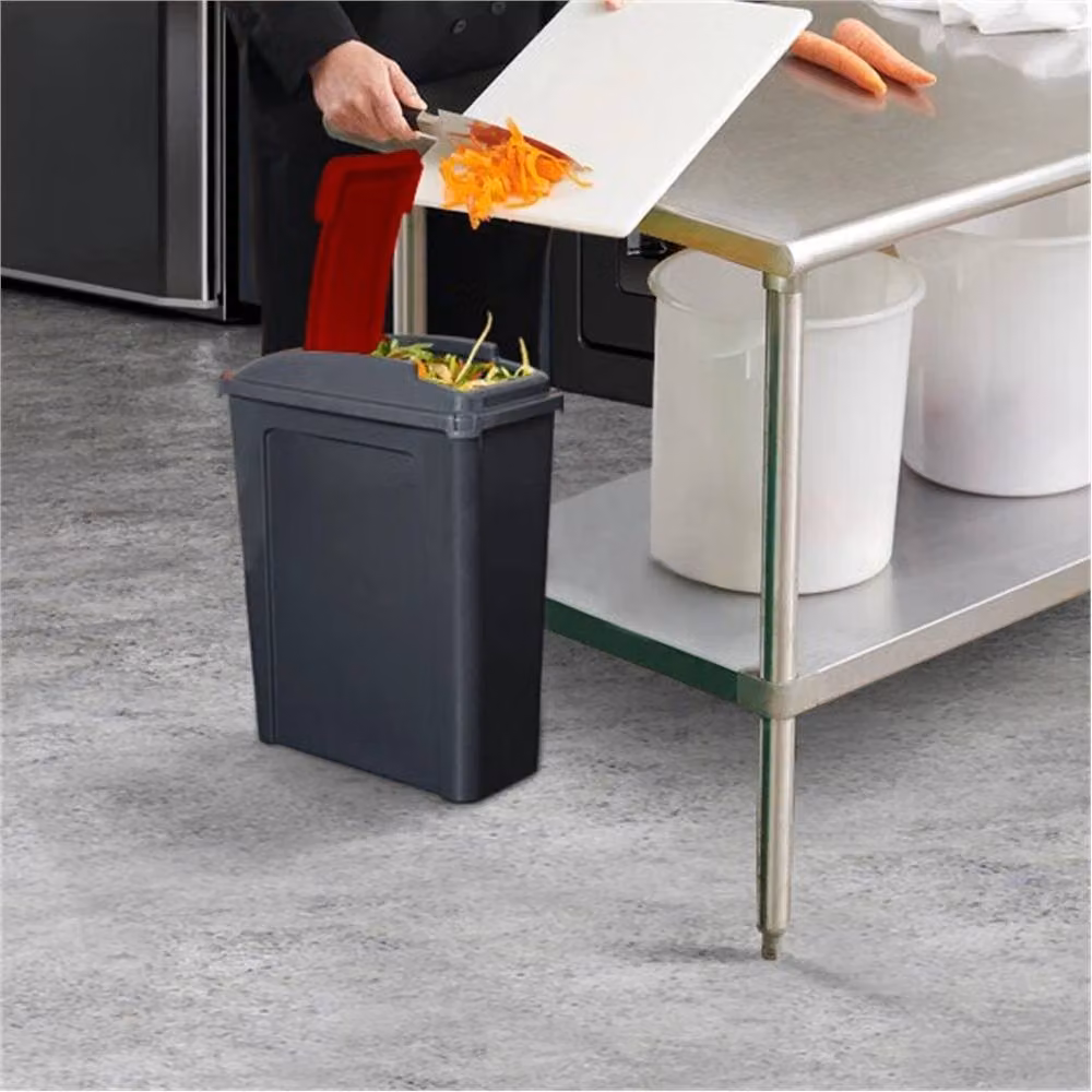 Nordara 25L Slimline Garden Kitchen Waste Bin with Flip Lid in Black – 5