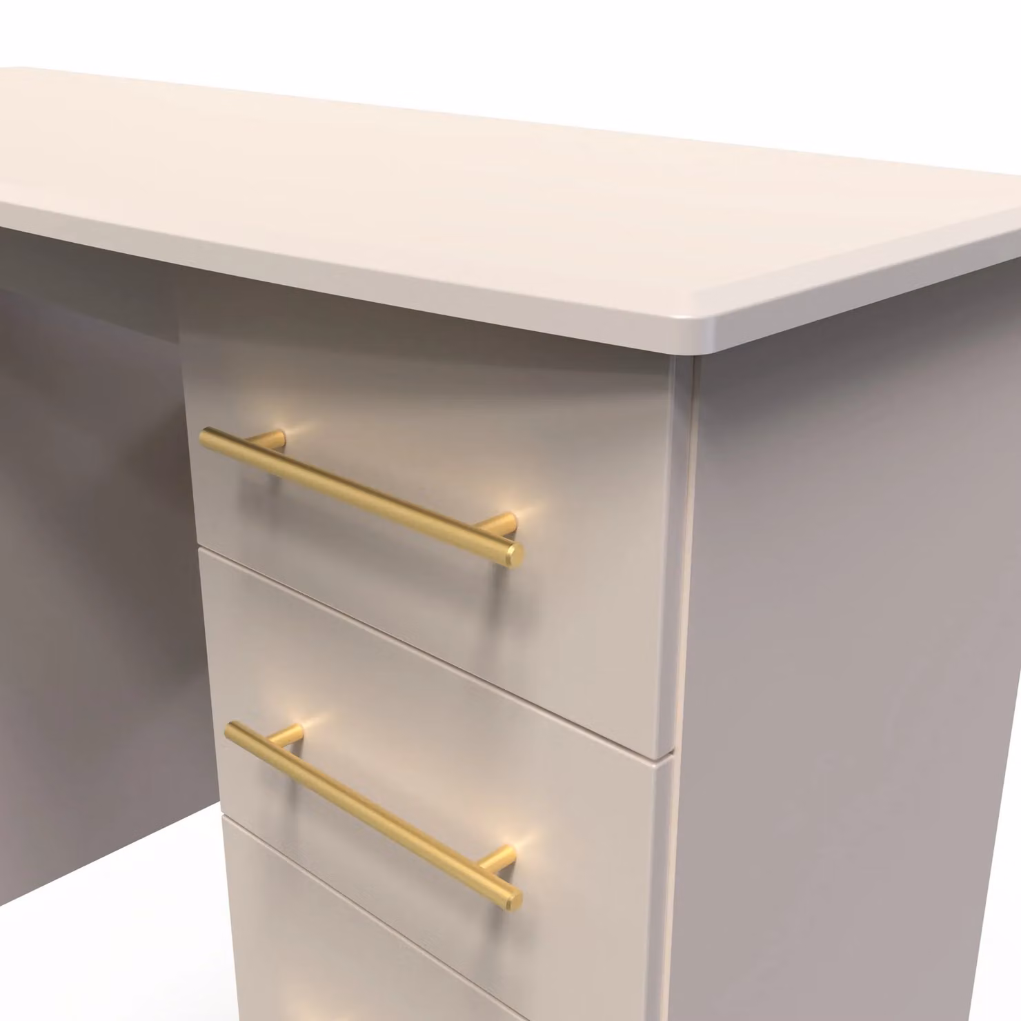 2 U Helmsley Ready Assembled 6 Drawer Kneehole Desk in Taupe – 2