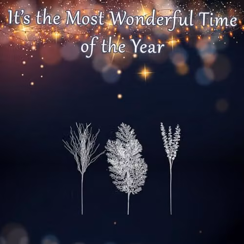 VFM e-Store Silver Christmas Decoration Pick with Varied Designs, H 75.2 cm x W 30.2 cm x D 11.5 cm – 2