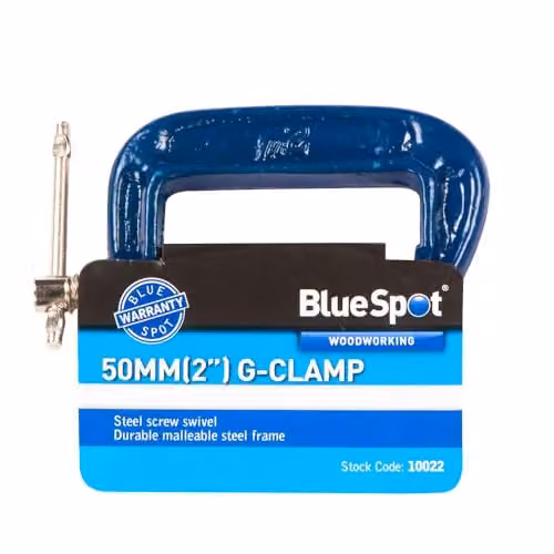 Bluespot Tools Fine Thread G-Clamp, Blue, Cast Iron – 1