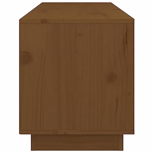 vidaXL Scandinavian TV Cabinet in Brown Solid Pine Wood, W/D/H: 105 x 34 x 40 cm – 5