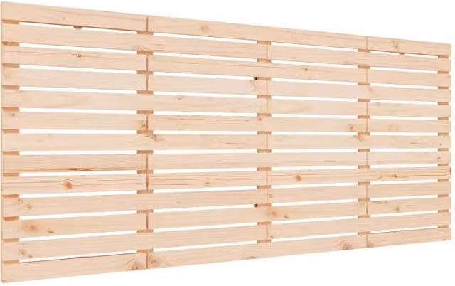 Berkfield Home Rustic Solid Wood Pine Wall Headboard in Beige, W: 166 cm, D: 3 cm, H: 91.5 cm – 1