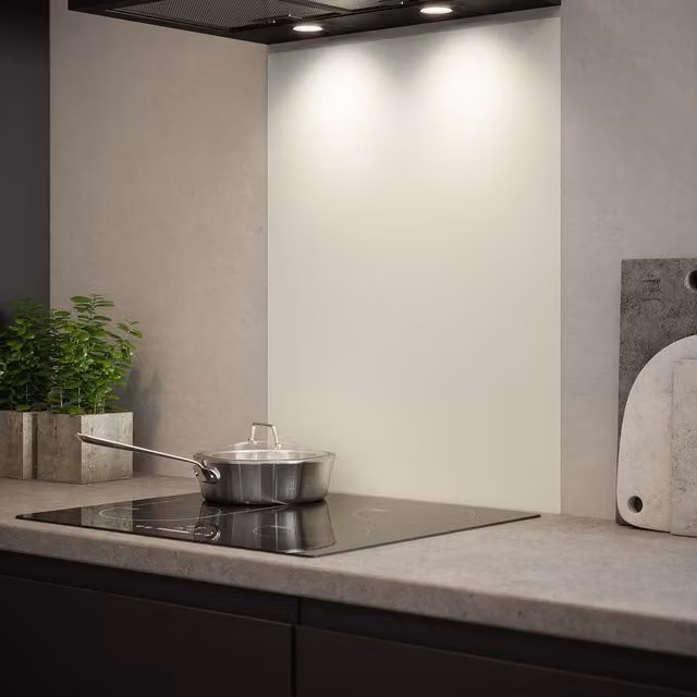 Generic Matt White Glass Kitchen Splashback, W/H: 60 x 60 cm – 1
