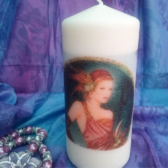 Viki Vintage Style Pillar Candle, White, Pack of 2