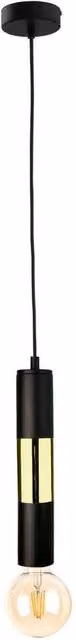 Netlighting Magnum Slim Pendant Ceiling Light in Black and Gold/Brass, Diameter: 10 cm, E27
