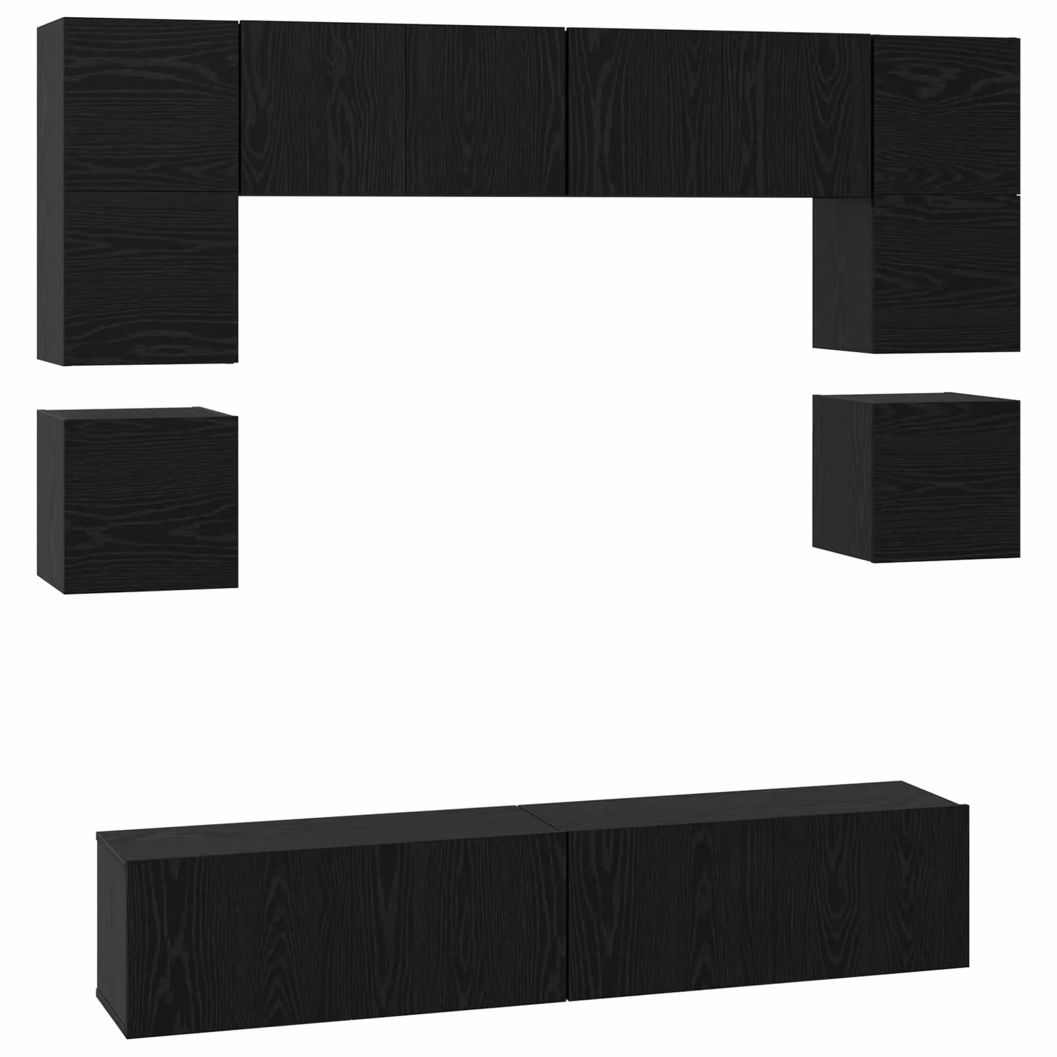 Berkfield Home Wall-mounted Storage Shelf with Door in Black Oak, W/D/H: 80 x 30 x 30 cm – 2