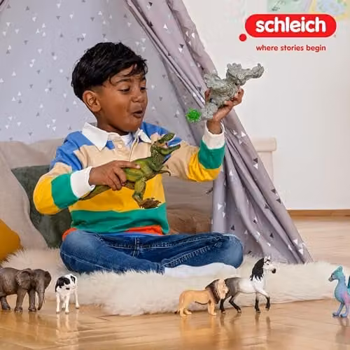 Schleich Eldrador Creatures Stone Monster Toy with Crystal Set, Grey Fantasy Action Figure 70141 – 5