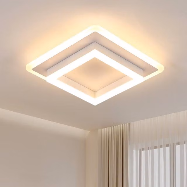 COMELY Modern Square LED Ceiling Light, 30W, White