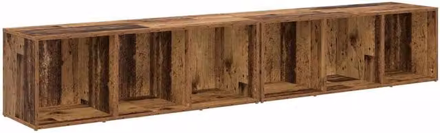 Berkfield Home 2-Piece Old Wood Cube Shelving Unit in Brown