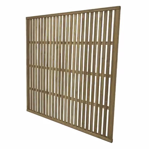 Forest Garden Brown Wooden Vertical Slatted Trellis Screen Board, Pack of 5, W/H: 180 x 180 cm – 2