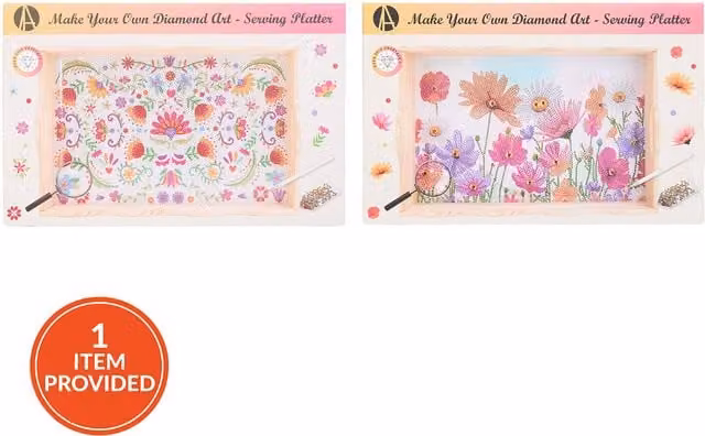Art Studio Multicolour Diamond Art Kit for Making Your Own Resin Serving Platter