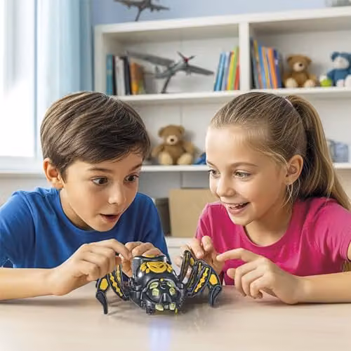 Clementoni Science & Play Spider Robot STEM Toy, Black Walking Robot with LED Eyes – 2
