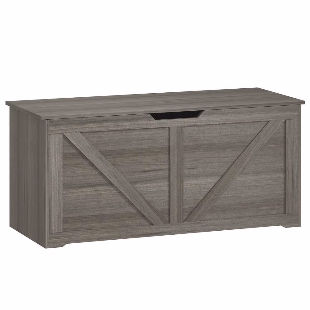 STILVORA Grey MDF Storage Box with Soft Close Lid and Flat Seat Top, W/D/H: 136 x 45 x 40 cm – 4