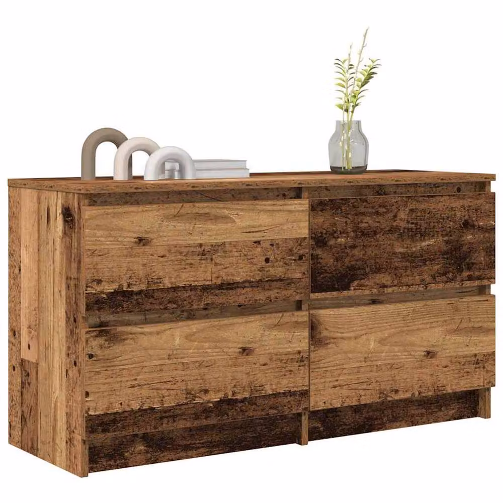 Berkfield Home Rustic Old Wood TV Cabinet in Brown, W/D/H: 100 x 35 x 54 cm – 3