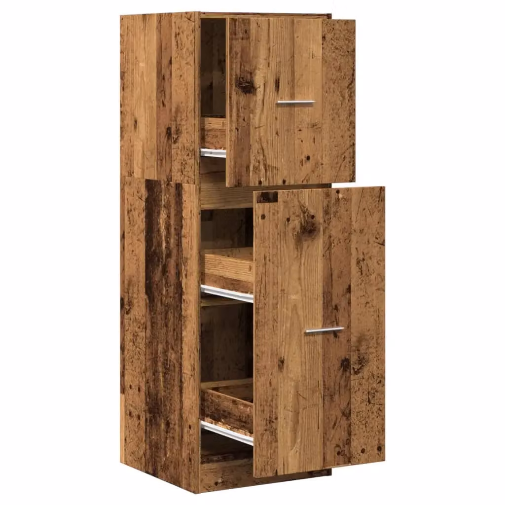 Berkfield Home Apothecary Cabinet in Brown, Wall Mounted with Hinged Doors, W/D/H: 40 x 41 x 118 cm – 1