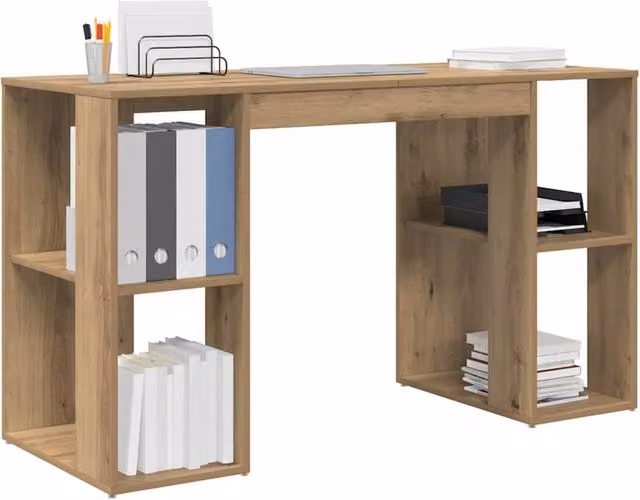 Berkfield Home Artisan Oak Writing Desk in Brown