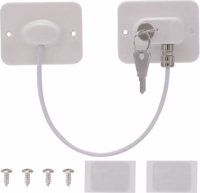 PAWNORA White Window and Door Cable Restrictor