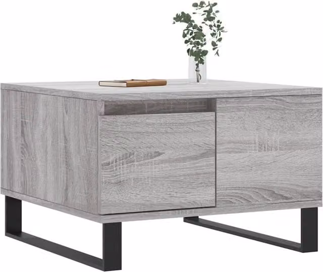 Berkfield Home Modern Square Coffee Table in Grey Sonoma, W/D/H: 55 x 55 x 36.5 cm – 1