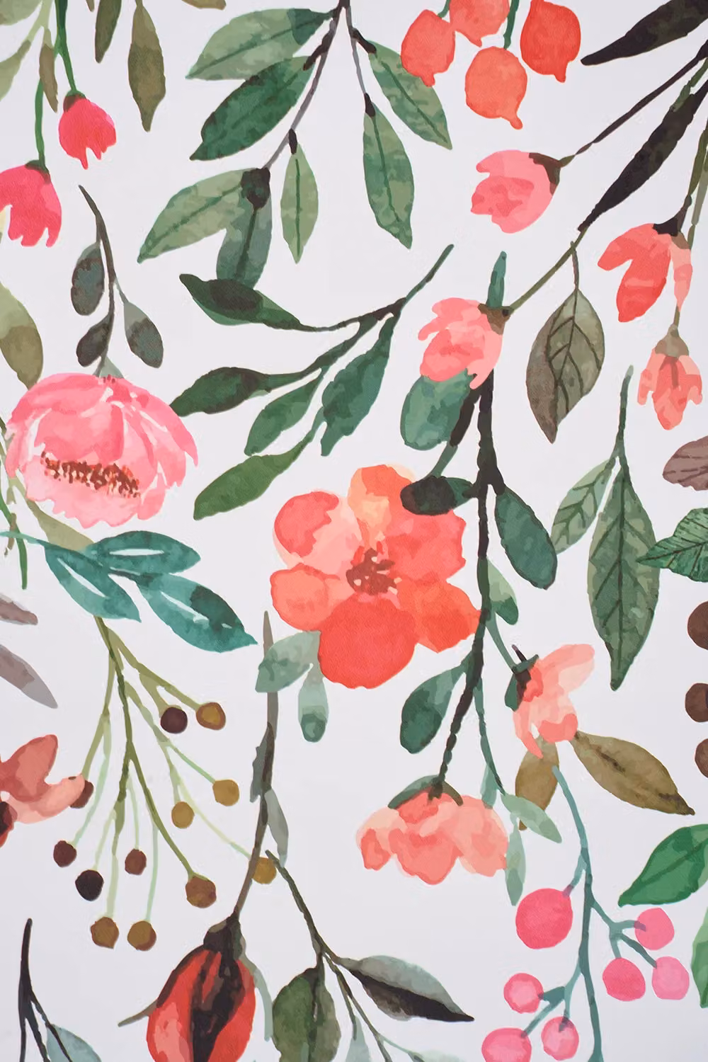 Living and Home Multicolour Self-Adhesive Floral Vinyl Wallpaper with Botanical Roses, Daisies and Wildflowers – 3