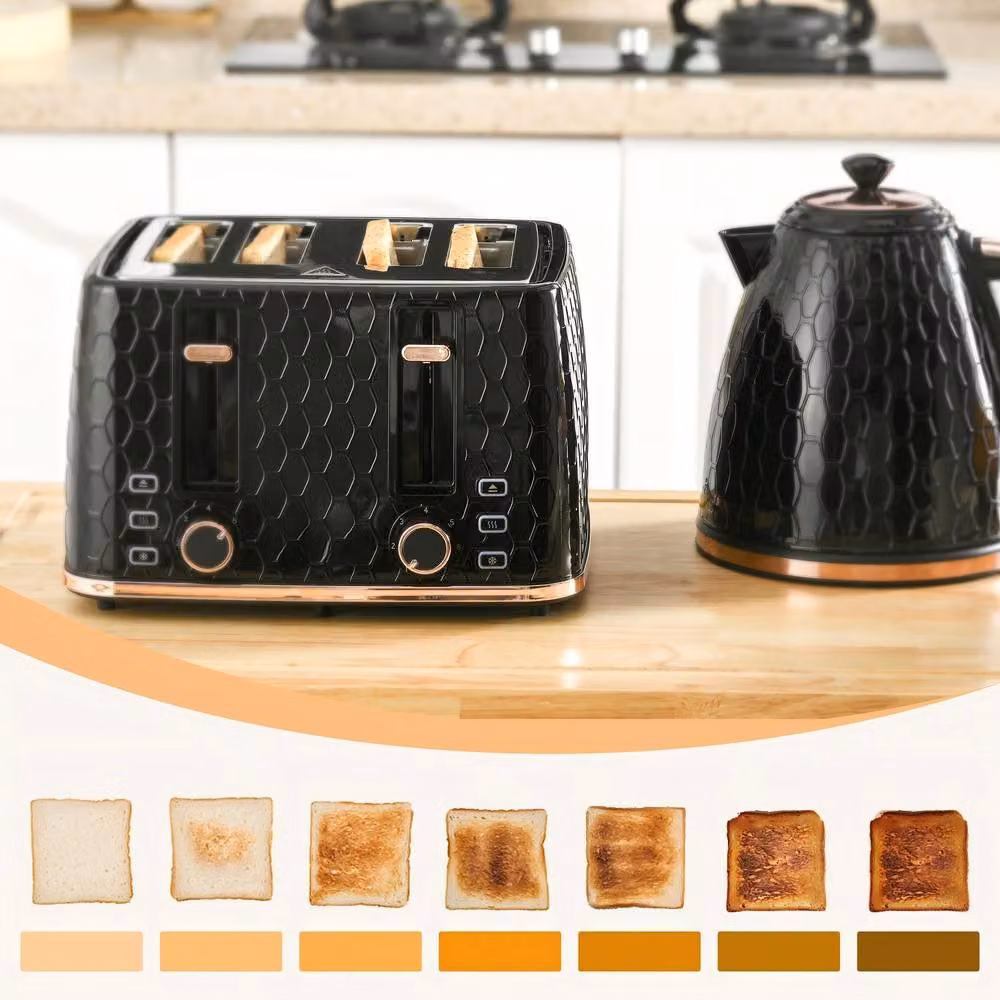 STILVORA Kettle and Toaster Set in Black with 1.7 l Kettle – 5