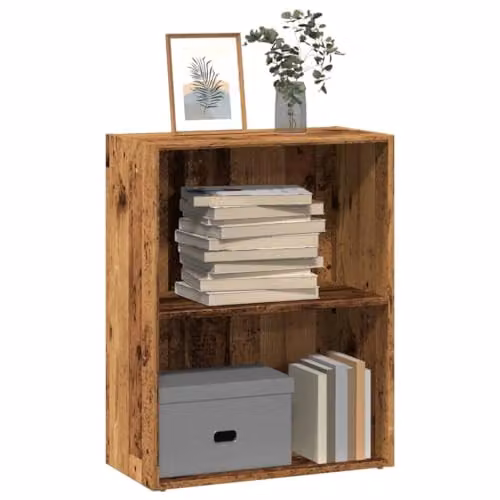 vidaXL Modern Bookcase in Old Wood Brown, Engineered Wood and MDF, W: 60 cm, D: 30 cm, H: 77 cm – 4