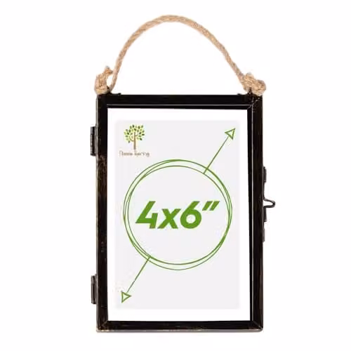 Nicola Spring Vintage Metal Photo Frame, Black, Fits 10 x 15 cm