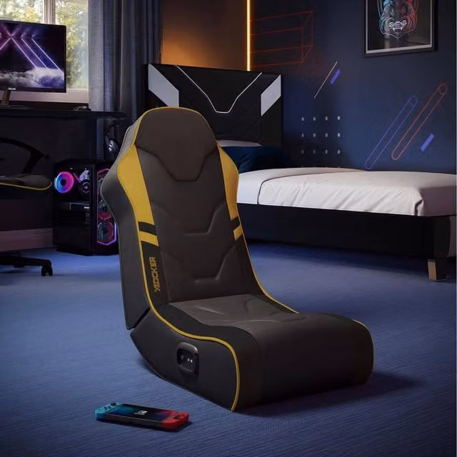 X Rocker Shadow 2.0 Audio Floor Rocker in Gold and Black